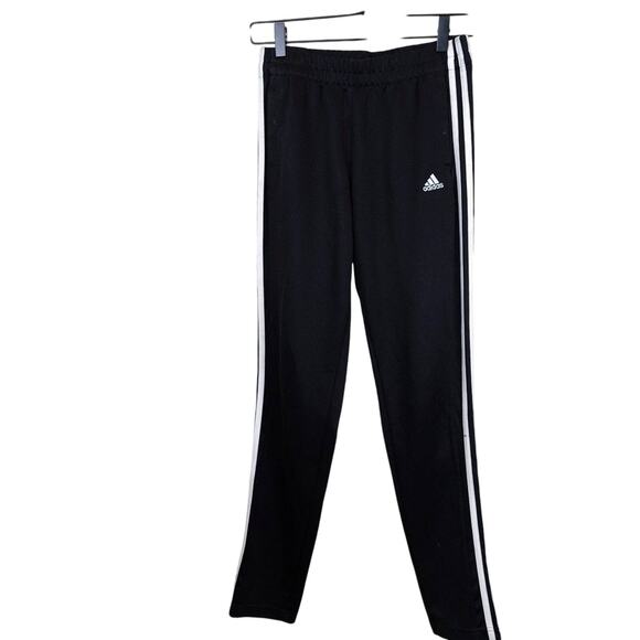 Adidas Womens Black Joggers with white logo and 3 stripes small - Picture 1 of 7